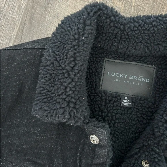 Lucky Brand Black Sherpa-Lined Jacket - Picture 2 of 3